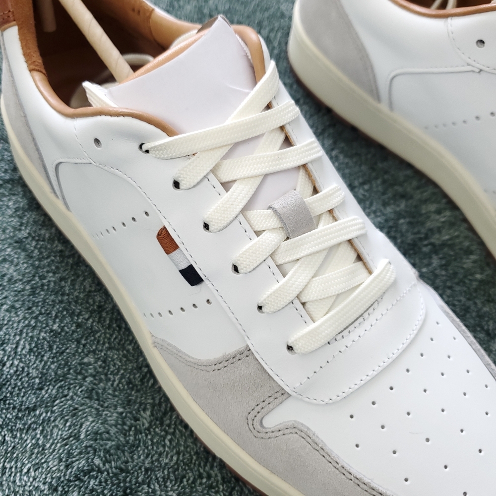 New ALLEN EDMONDS Mens Leather white sneakers - Picture 5 of 11